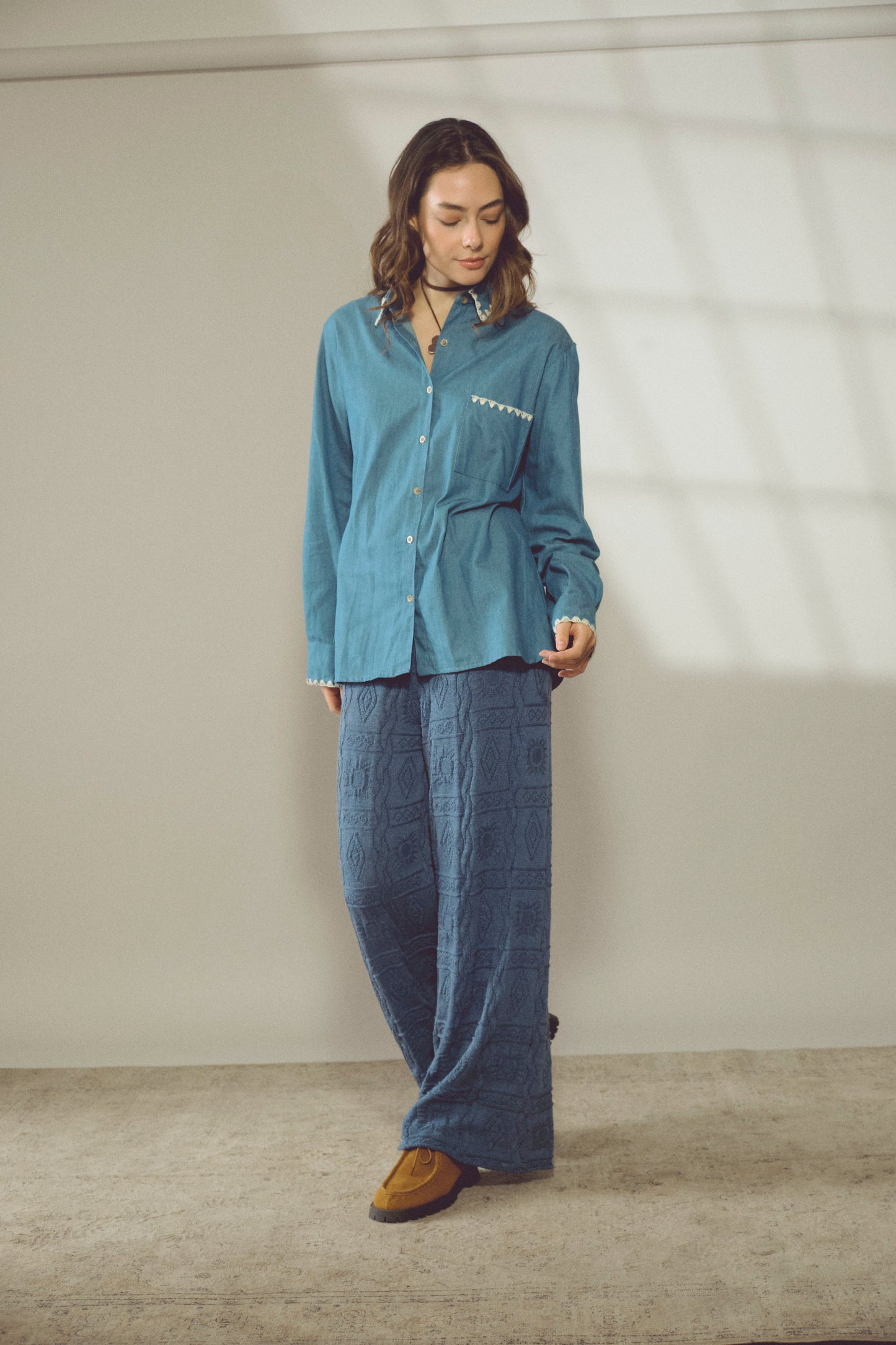 Sun Knit Pant Índigo