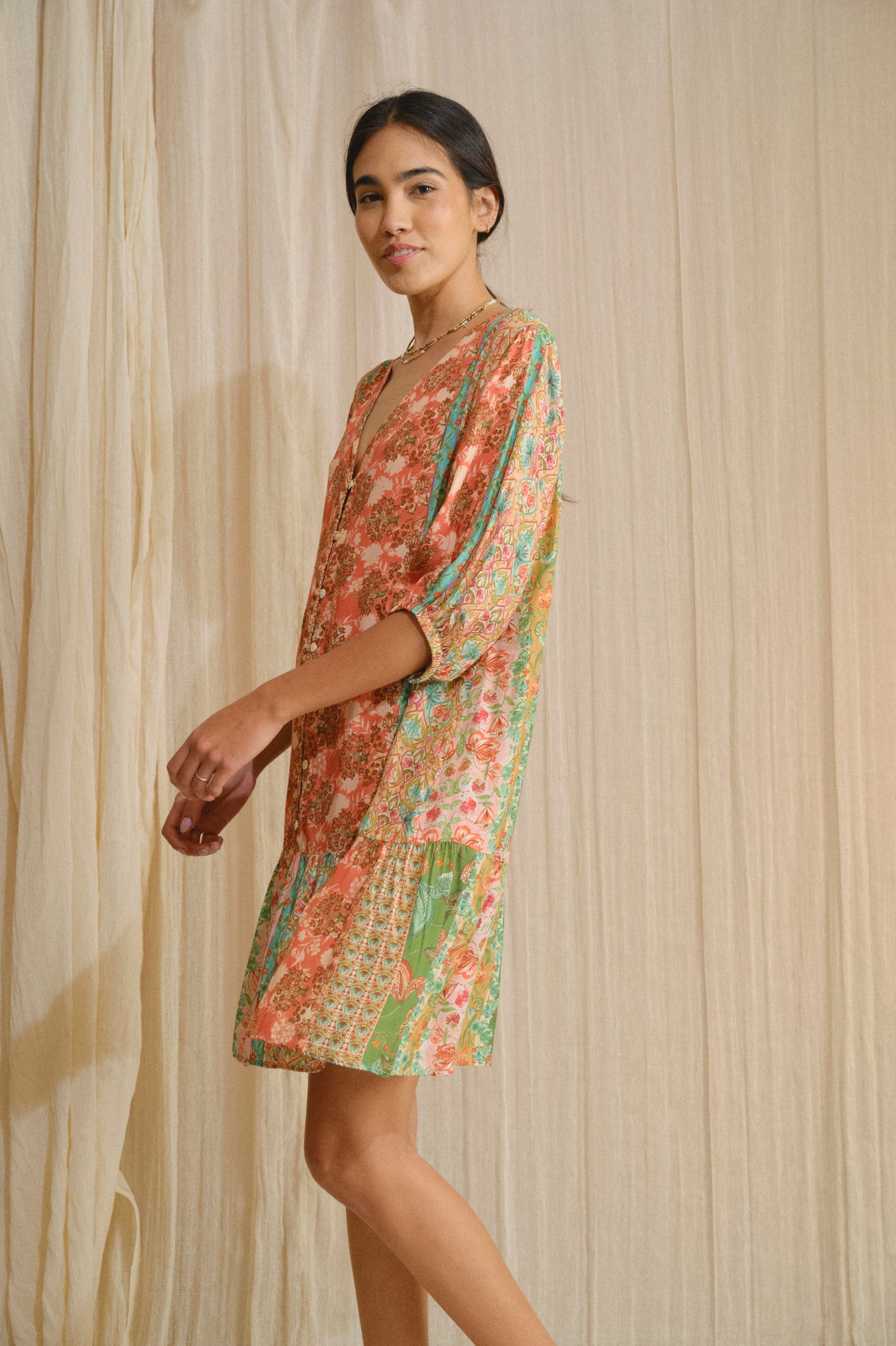 Kori Dress Pink Garden