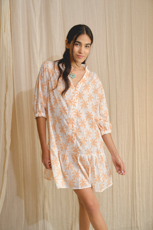 Kori Dress White Palm