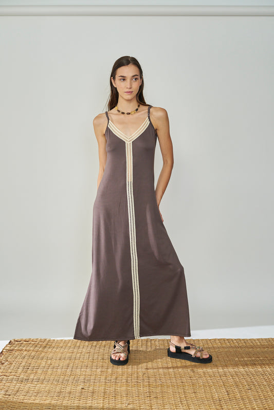 Greka Dress Brown
