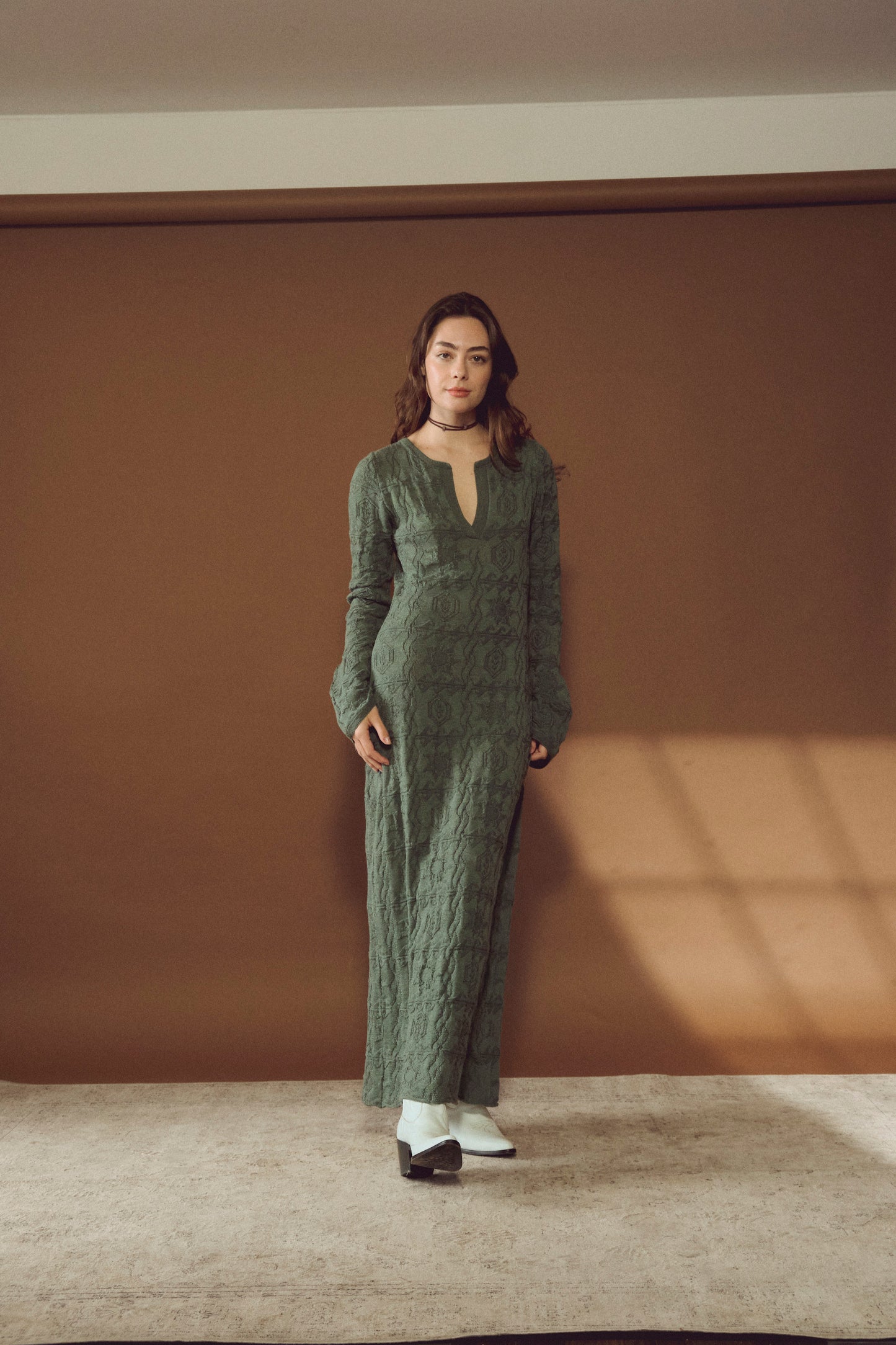 Sun Knit Dress Olivo